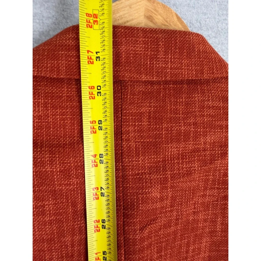 Paul Fredrick Mens Rust Wool Blend 2 Button Sport Coat Blazer 50R JPS004D